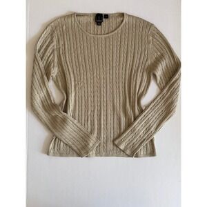 Vintage 100% Silk Cable Knit Sweater